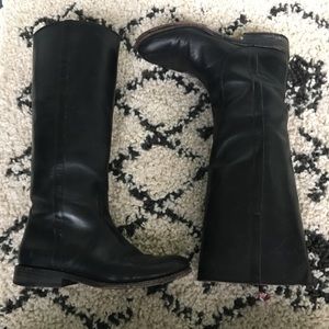 Knee-high black Frye boots